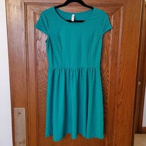 Green Cap Sleeve Dress
